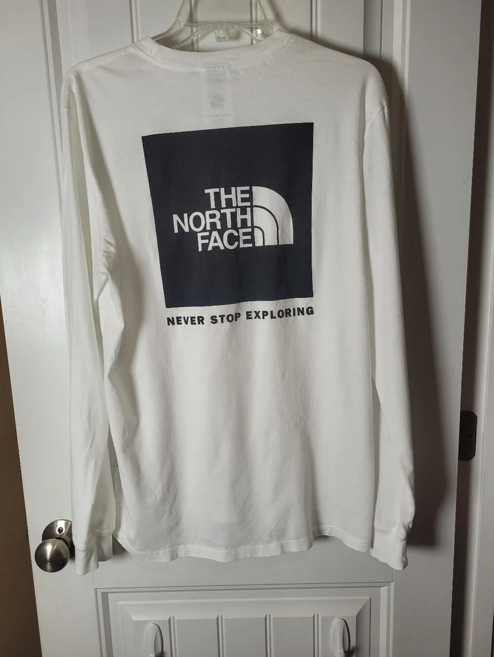 The North Face White Long Sleeve Logo Shirt 